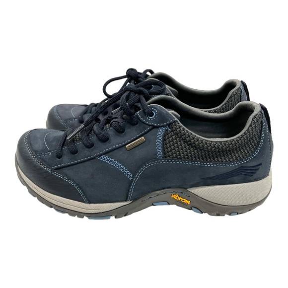 Dansko Shoes - Dansko Paisley Blue Waterproof Nubuck Leather Sneakers Vibram Sole Women’s 38